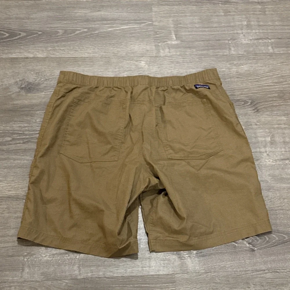 Patagonia Hampi Rock Shorts Climbing Hemp Drawstring Khaki Mens XL Outdoor 82945